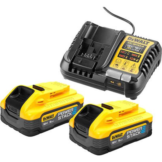 Σετ 2 Μπαταρίες 5Ah XR με Φορτιστή 18V Dewalt