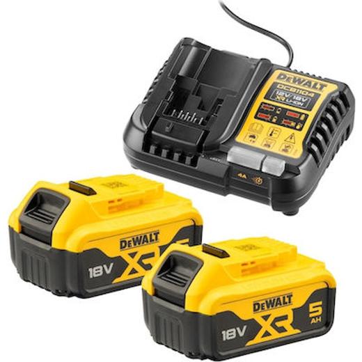 Σετ 2 XR Μπαταρίες 5,0Ah και Φορτιστής XR Dewalt