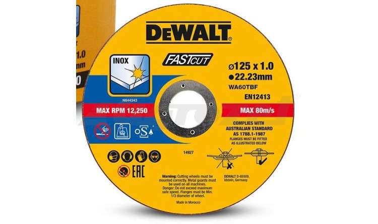 Δίσκος Κοπής Inox 125mm Dewalt