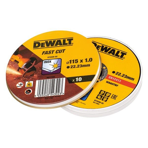 Δίσκοι Κοπής 115mm Inox 10Τεμάχια Dewalt