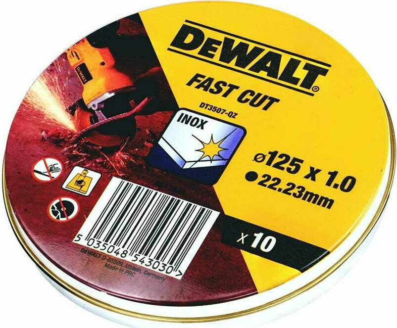 Δίσκοι Κοπής 125mm 10Τεμάχια Inox Dewalt