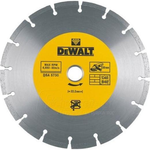 Διαμαντόδισκος Δομικών Υλικών 115mm Dewalt