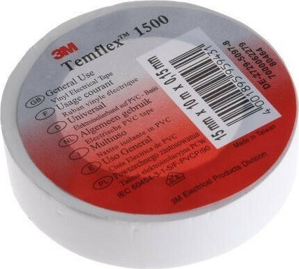 Μονωτική Ταινία Temflex 1500 Λευκή 19x20mm 3M - 2