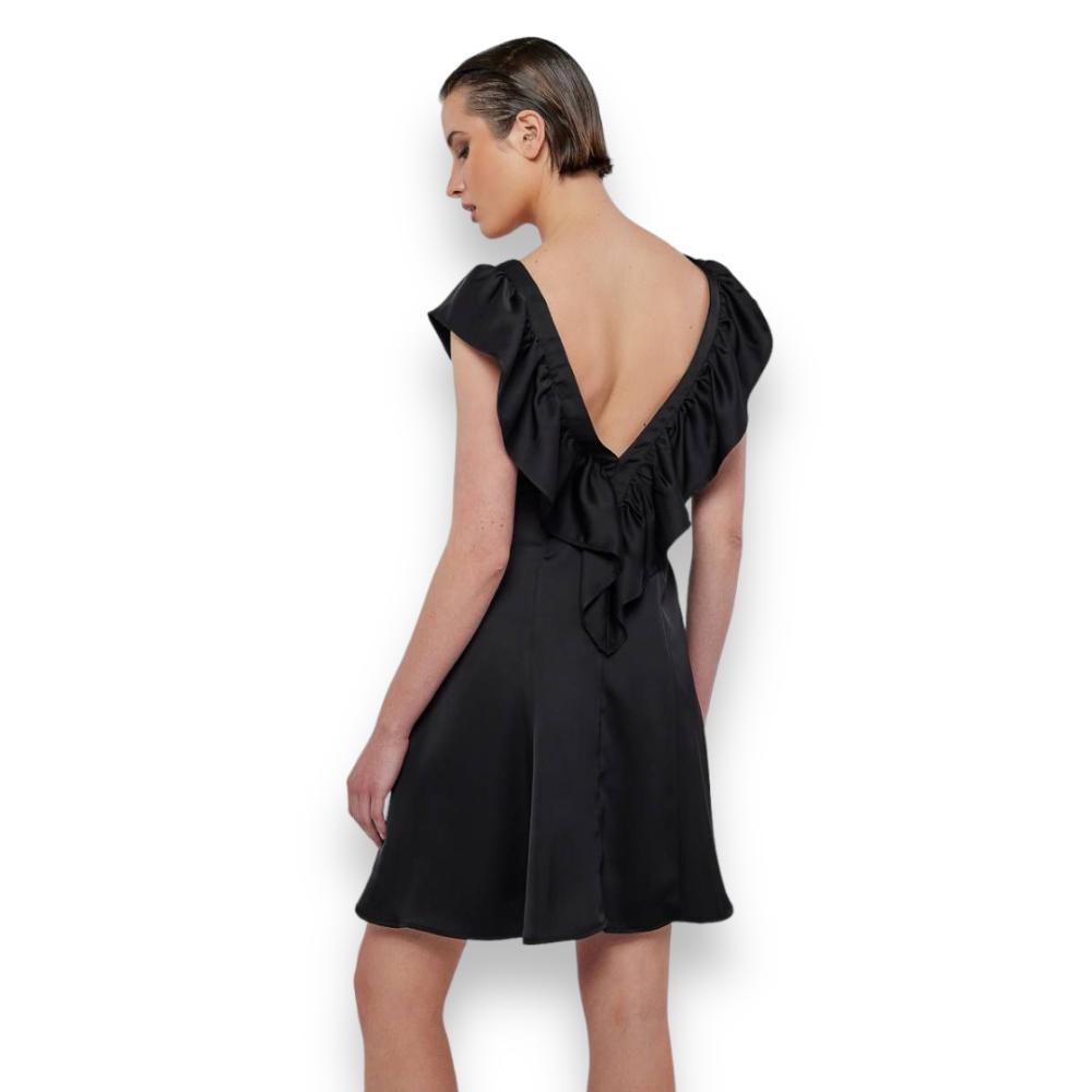 “V”-cut satin mini dress ARIELLA MIND MATTER 2023S027