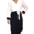 Eleria Cortes Black and white dress with buttons and belt - 1
