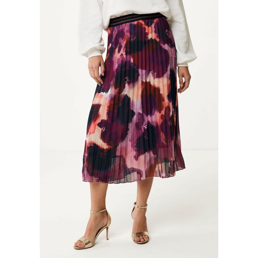 PLISSE ALLOVER PRINT WATERFLOWER SKIRT MEXX MF007401151W