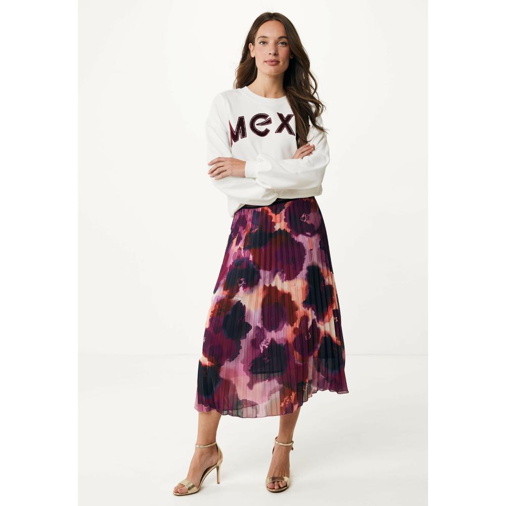 PLISSE ALLOVER PRINT WATERFLOWER SKIRT MEXX MF007401151W