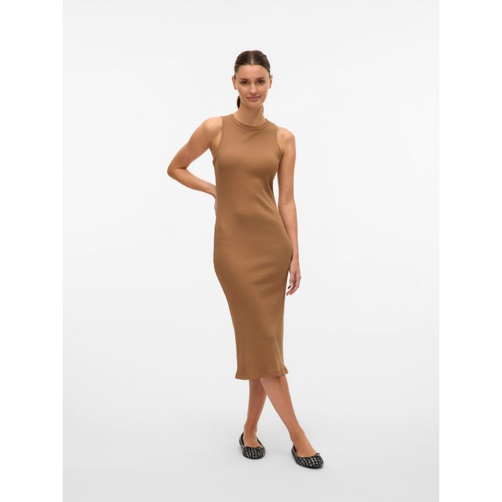 VMLAVENDER SL O-NECK CALF DRESS VMA NOOS 10230437