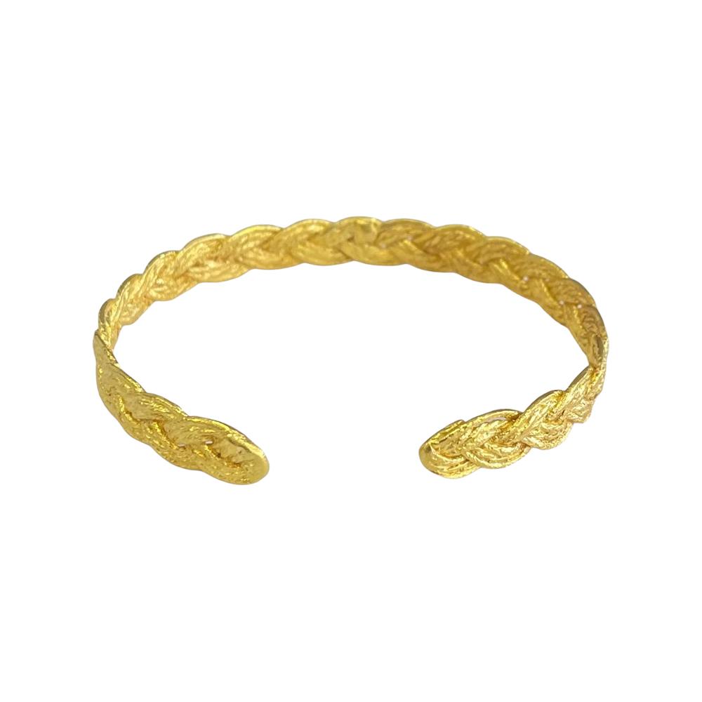 Effie Smiri handmade braid bracelet gold-platted brass