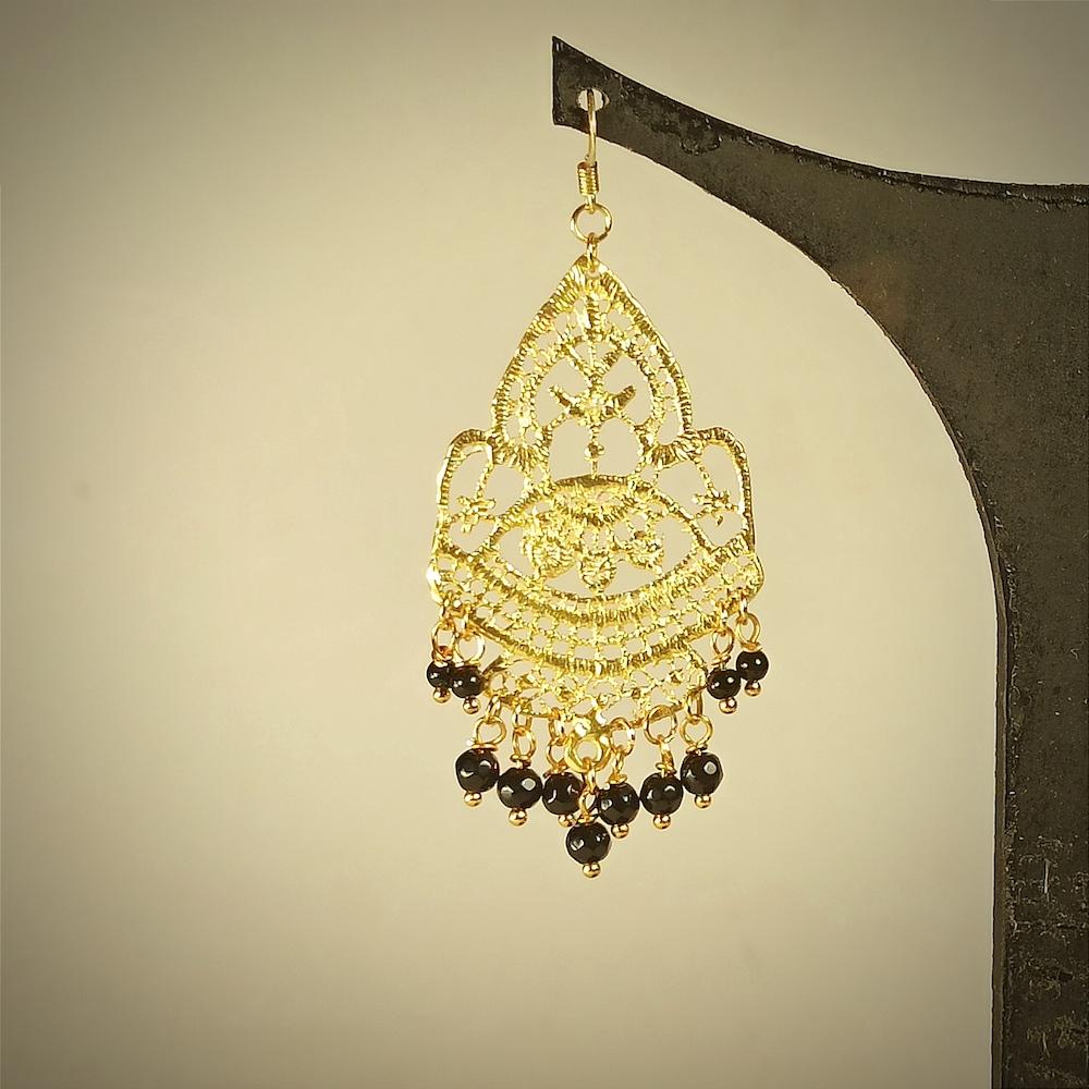 Effie Smiri "Princess Dantele Earrings" from gilded brass