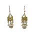 Effie Smiri handmade long earrings with chaolite from gold-plated brass - 0