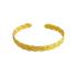Effie Smiri handmade braid bracelet gold-platted brass - 0