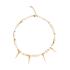 Kinthia women's short necklace with white haolite and 24K gold-plated elements - 0