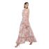 Μακρύ ροζ φλοράλ κρουαζέ φόρεμα LORENA MIND MATTER 2023S337 - 2