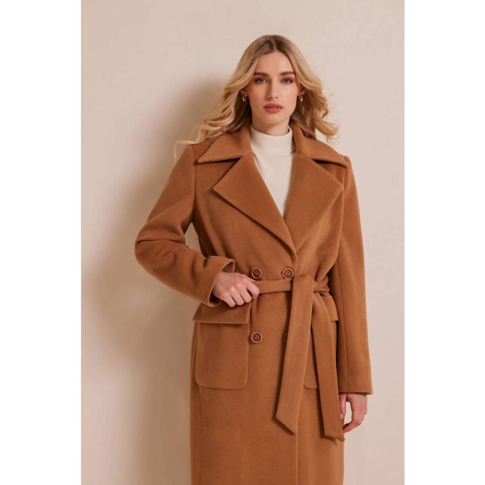 Double-breasted belted camel coat WILLOM MIND MATTER 