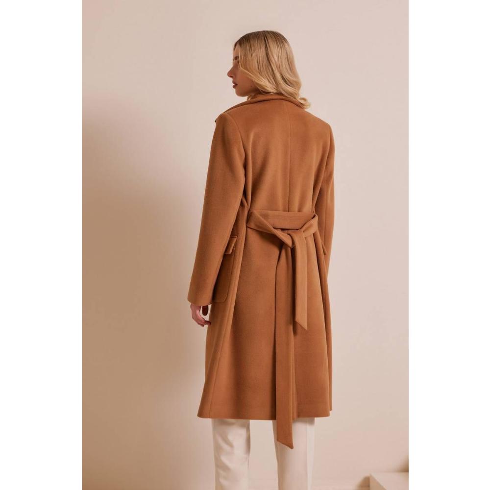 Double-breasted belted camel coat WILLOM MIND MATTER 
