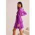 Σατέν μίνι φούξια φόρεμα κιμονό LOUIZA MIND MATTER  - 3