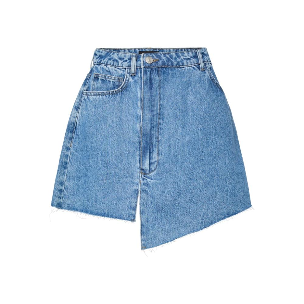PCTASHA HW ASYMMETRIC DENIM SKIRT 17157254