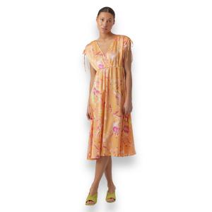 Printed orange calf dress HEART VERO MODA 10287519 - 10337
