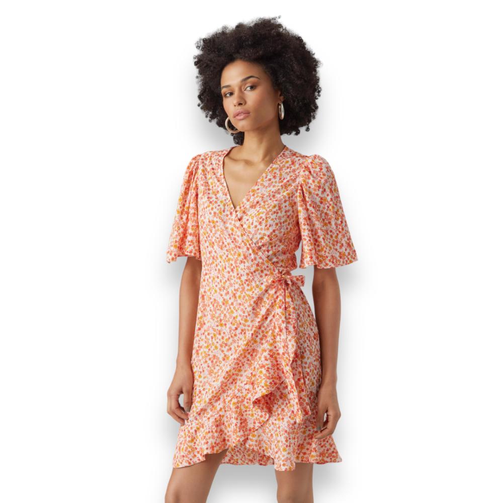 Printed short wrap dress EMMA VERO MODA 10290762