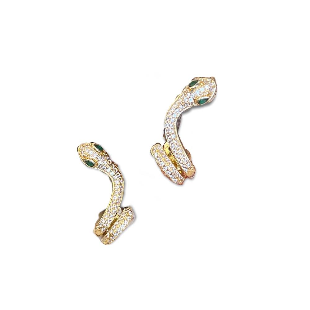 Stainless steel earrings "snake"