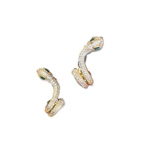 Stainless steel earrings "snake" - 2132