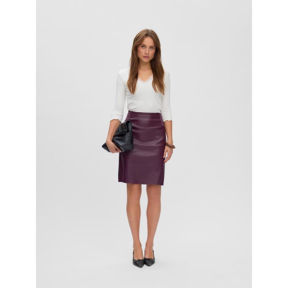 VMBUTTERSIA HW COATED SKIRT NOOS 10218187