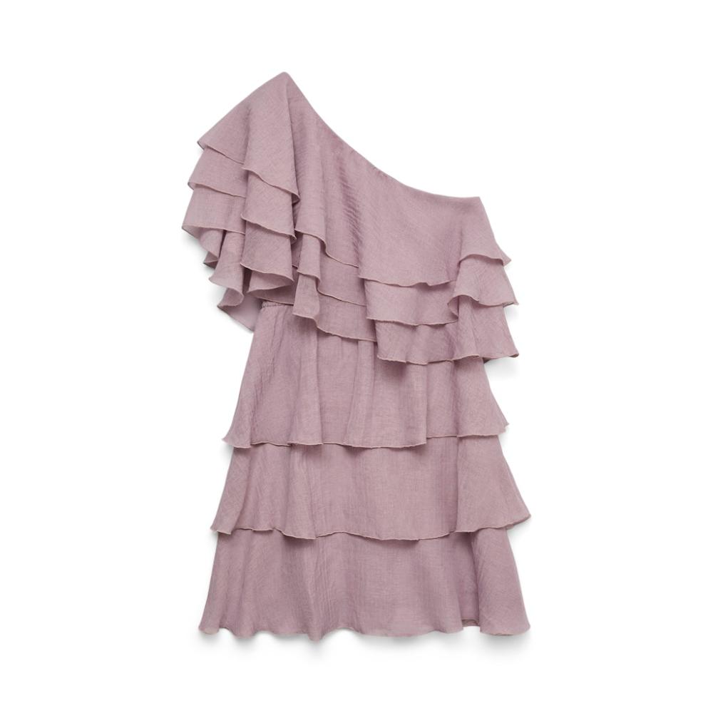 VMSABRINA O-S FLOUNCE DRESS WVN EXP 10344470