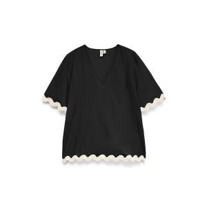 VMJENNA S/S V-NECK TOP WVN BTQ GA 10341323 - 20482