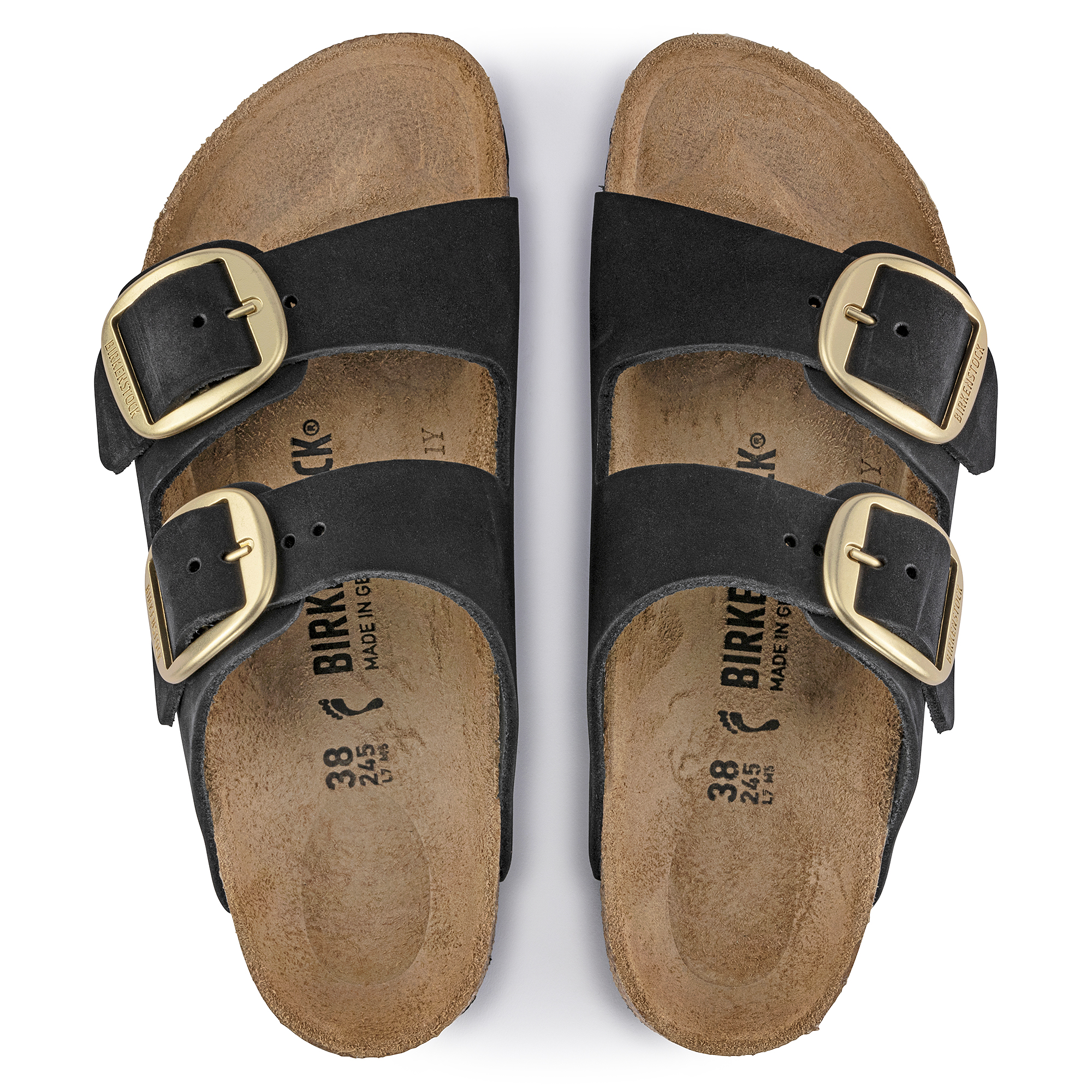 BIRKENSTOCK ARIZONA BIG BUCKLE LENB BLACK 1023290