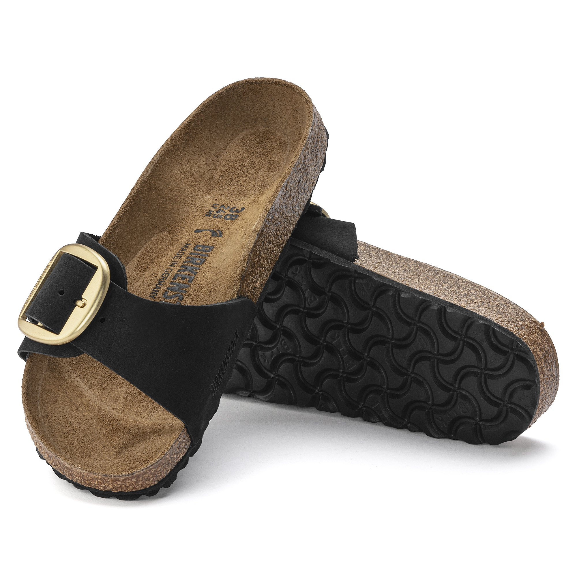 BIRKENSTOCK MADRID BIG BUCKLE BLACK NARROW FIT 1023373