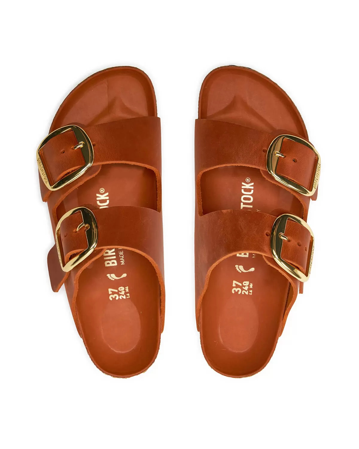 BIRKENSTOCK ARIZONA BIG BUCKLE LEOI BURNT ORANGE NARROW FIT 1026661