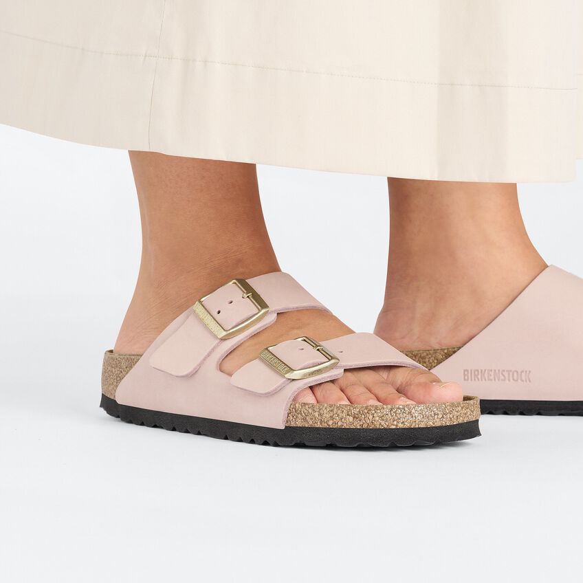 BIRKENSTOCK ARIZONA LENB SOFT PINK NARROW FIT 1026684