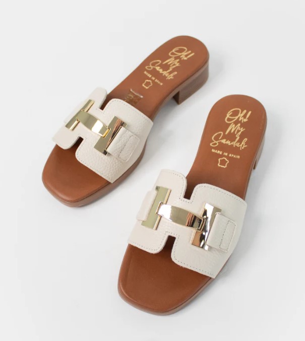 OH MY SANDALS LEATHER MULES