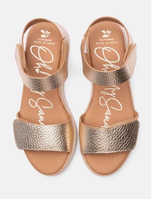OH MY SANDALS LEATHER FLATFORMS