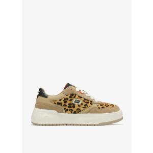 D. FRANKLIN ΓΥΝΑΙΚΕΙΑ ΔΕΡΜΑΤΙΝΑ SNEAKERS COURT FLAG LEOPARD DFSH321099 - 33640