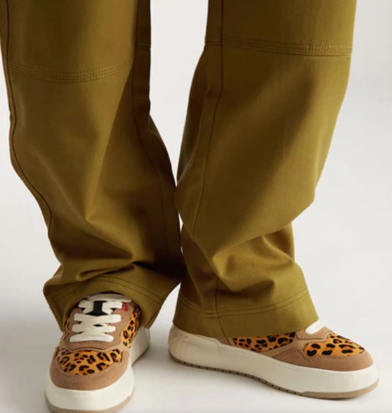 D. FRANKLIN ΓΥΝΑΙΚΕΙΑ ΔΕΡΜΑΤΙΝΑ SNEAKERS COURT FLAG LEOPARD DFSH321099