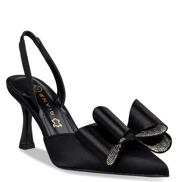 ENVIE SHOES BOW SATIN PUMPS E02-20863