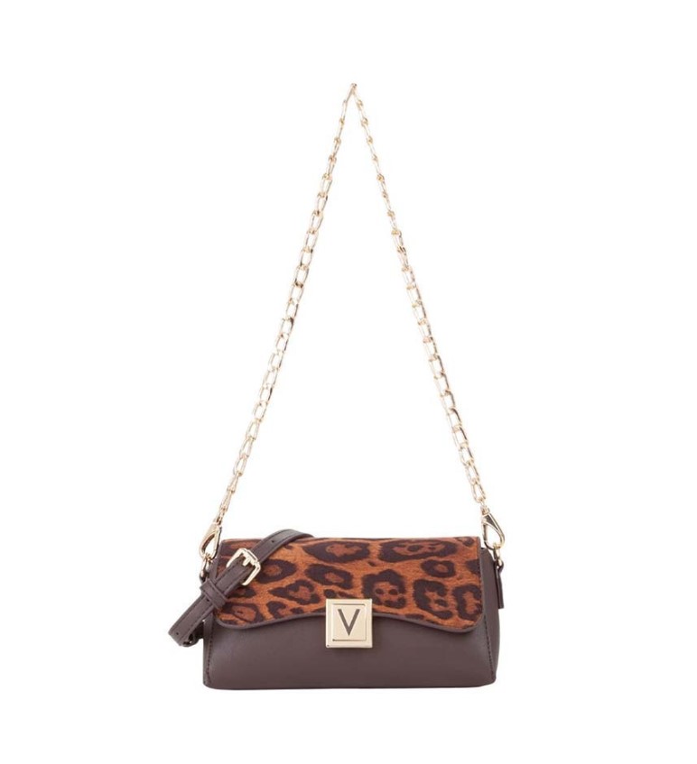 VALENTINO BAGS ΓΥΝΑΙΚΕΙΟ ΤΣΑΝΤΑΚΙ ΛΕΟΠΑΡ/ΚΑΦΕ VBS9J009
