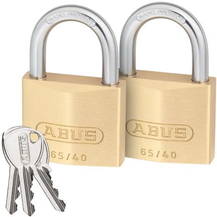ABUS 65/40 Twins Λουκέτο ίδιο κλειδί ΣΕΤ 2 τεμάχια-0