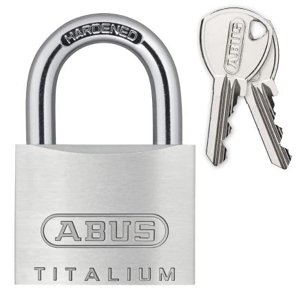 Padlock hardened alloy steel shackle ABUS Titalium 64TI | 5 sizes-0