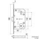 AGB Mediana Evolution B011025006 Οβάλ Κλειδαριά WC ξύλινης 50mm | Νίκελ