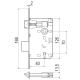AGB Piccola B005724006 Τετράγωνη Κλειδαριά μεσόπορτας ξύλινης 40mm | Νίκελ