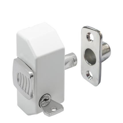 AMI VHB 710 Σύρτης κλειδαριά με κλειδί ασφάλεια για συρόμενες πόρτες | Λευκο-0