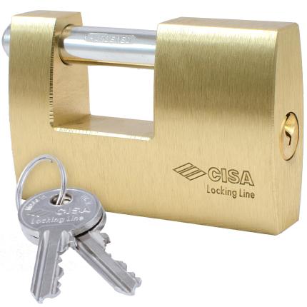 Brass shutter padlock CISA 21610 | 4 sizes-0