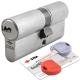 CISA ASIX PRO 0E300 SD Cylinder Euro Profile with 5+1 Building Site Flat Key SD 30-50mm | Nickel & Brass