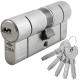 High Security Cylinder Euro Profile - Flat Key - Anti-Snap Cut CISA ASIX CUT 0E300RA | Nickel & Brass