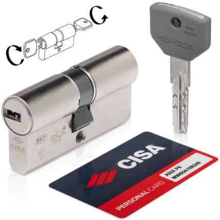 Κλειδαριά ασφαλείας θωρακισμένης CISA + Κύλινδρος ασφαλείας CISA Asix P8 + CISA Defender 06490-2