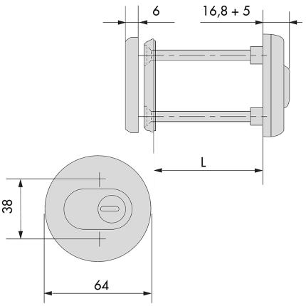 CISA 06460.50 Προστατευτικό κυλίνδρου (defender), για ξύλινες πόρτες | 2 Χρώματα-1