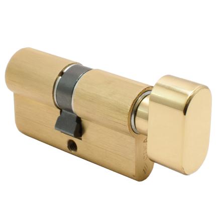 CISA 0G302 Cylinder Euro Profile 5 pin Thumbturn 30-30mm Brass | 3 types of Knob-2
